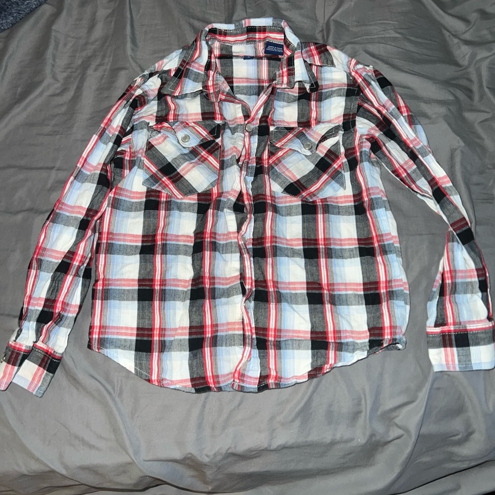 Roper, size Small 6-7, red, blue, white, and black.